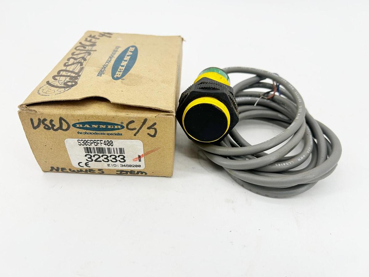 Used Banner Engineering S30SP6FF400 Photoelectric Sensor 300MM Range 30V 32333