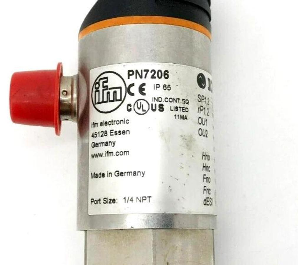 Used IFM Efector PN7206 Pressure Sensor 3/4" NPT 18-36VDC