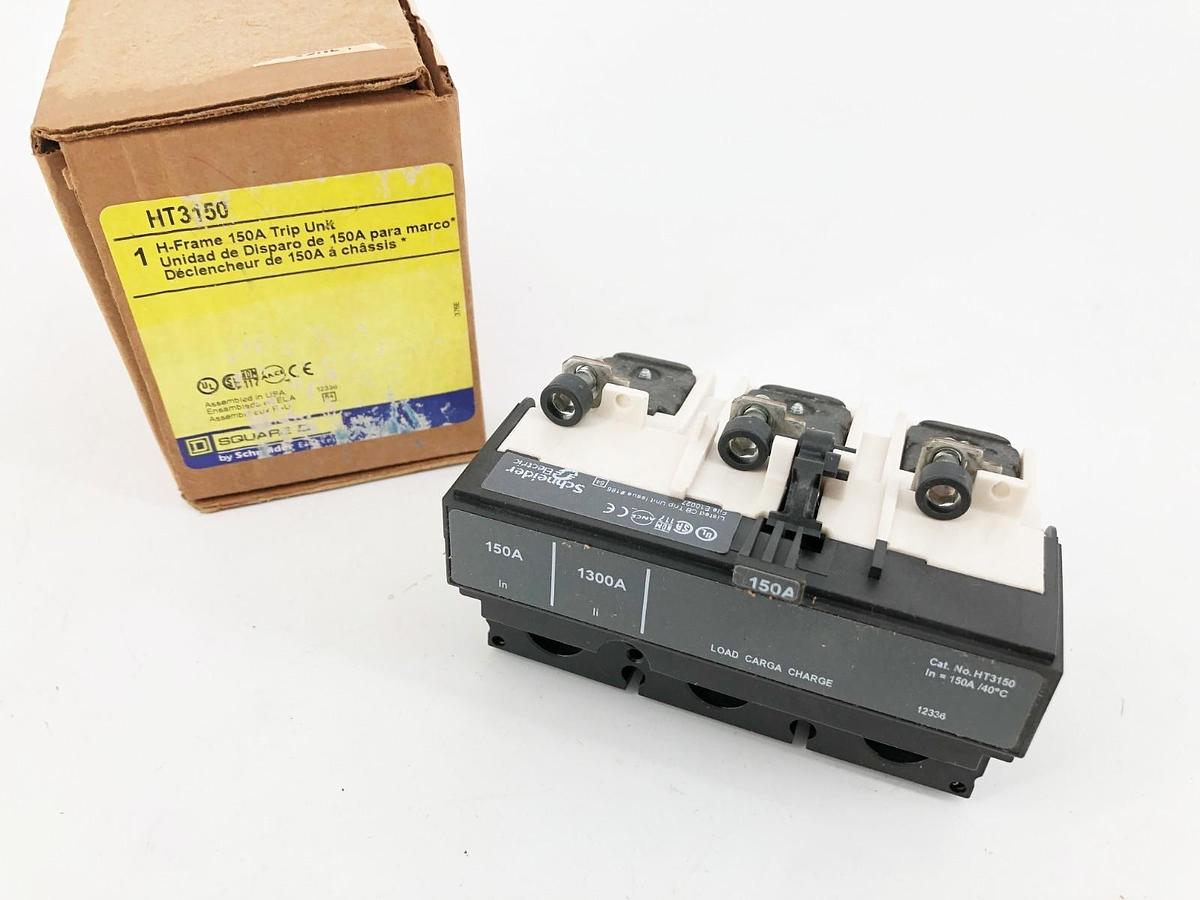 New Square D HT3150 H-Frame Trip Unit 150A 600V 3P