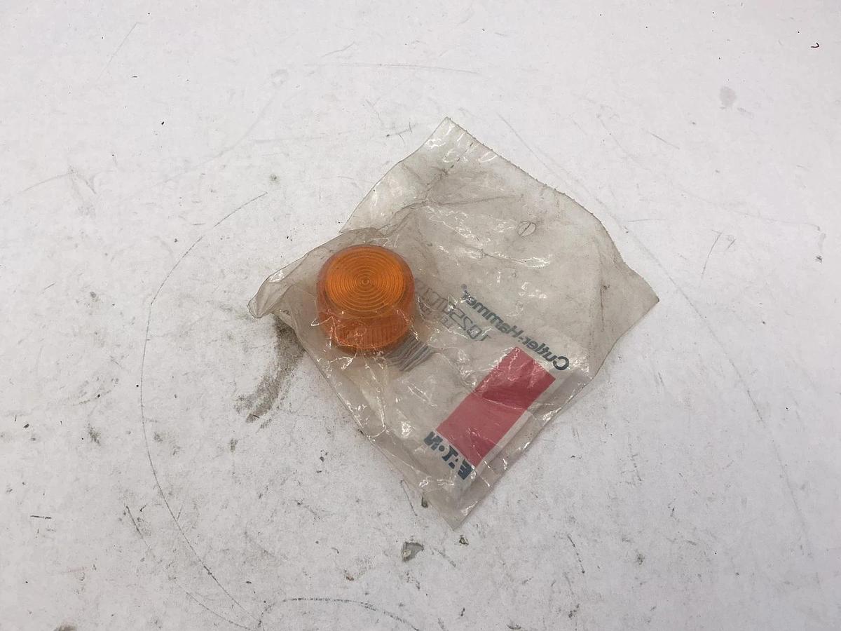 Lot of 3 New Cutler-Hammer 10250TC19N Lens Plastic Amber Eaton
