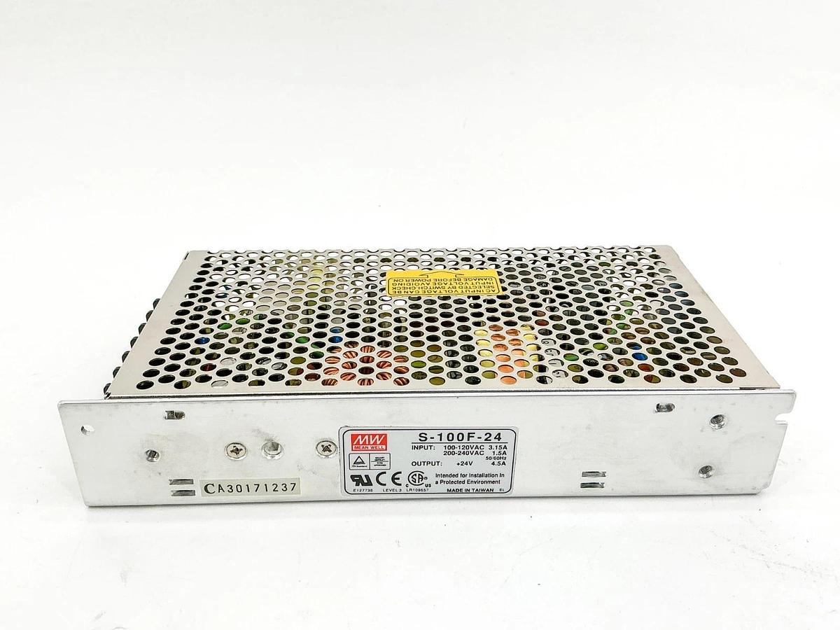 New Mean Well S-100F-24 Power Supply Input 120V/240V 4.5A Output +24V