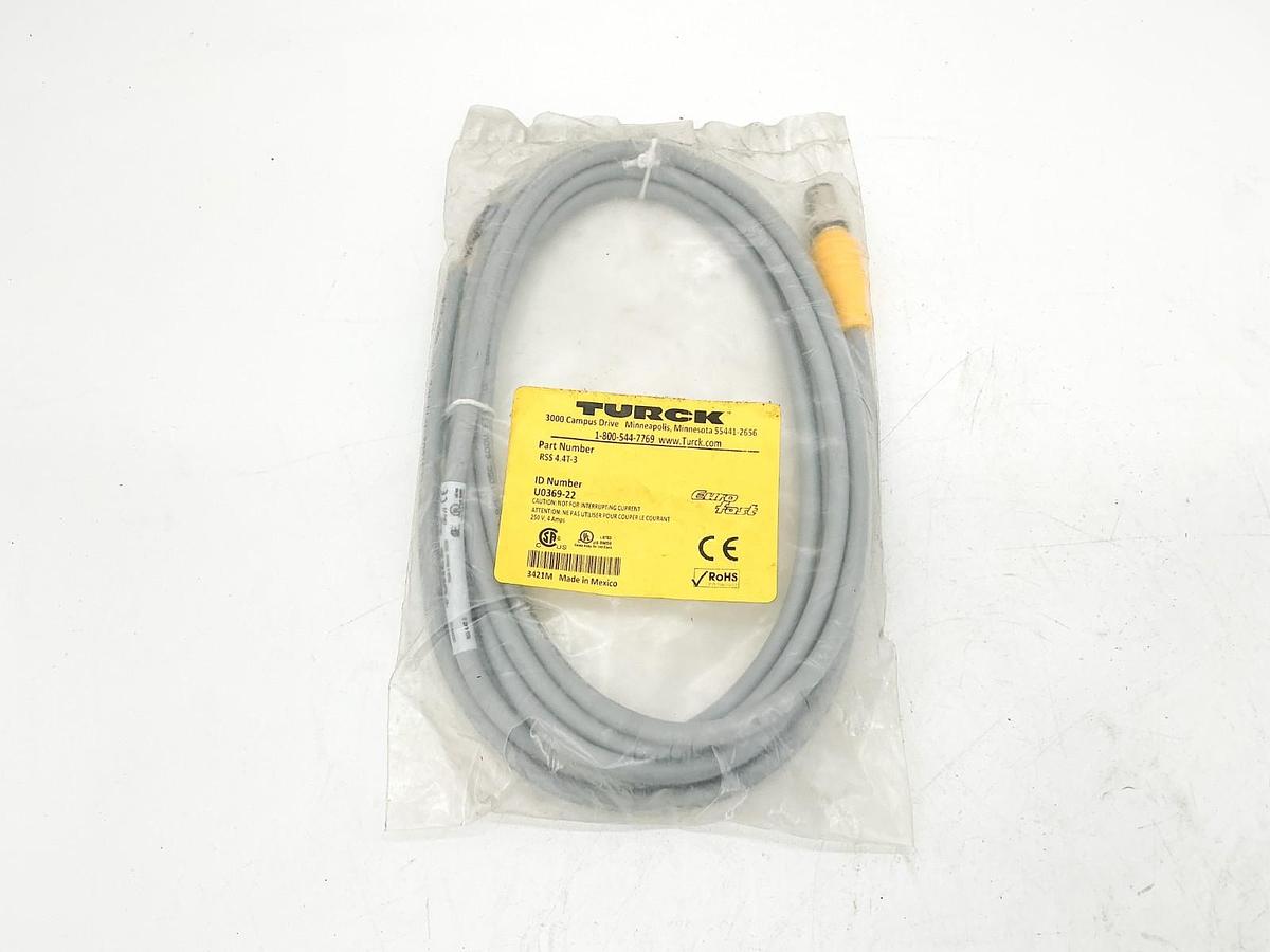 New Turck RSS 4.4T-3 Euro-Fast QD Cordset U0369-22