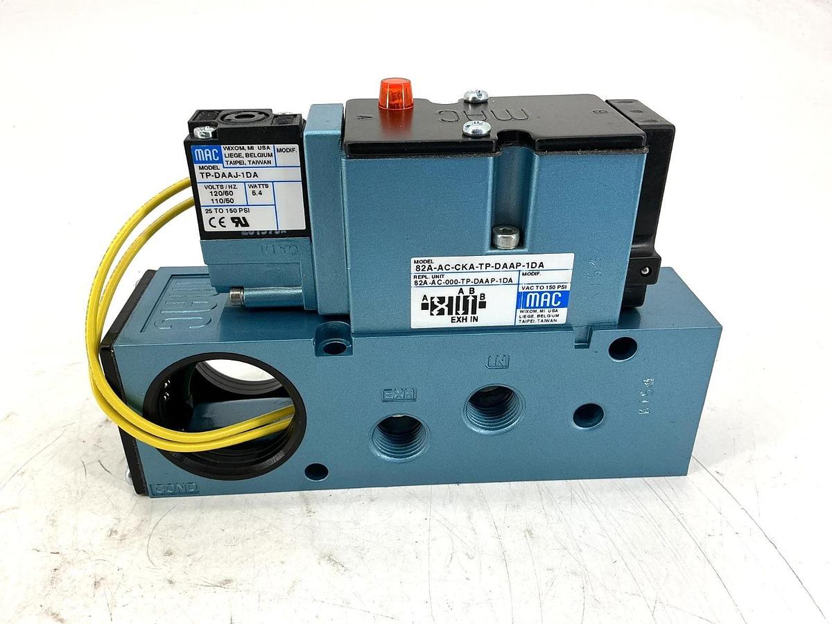 New MAC Valves 82A-AC-CKA-TP-DAAP-1DA Solenoid Valve 5.4Watts 150PSI 110/120VAC