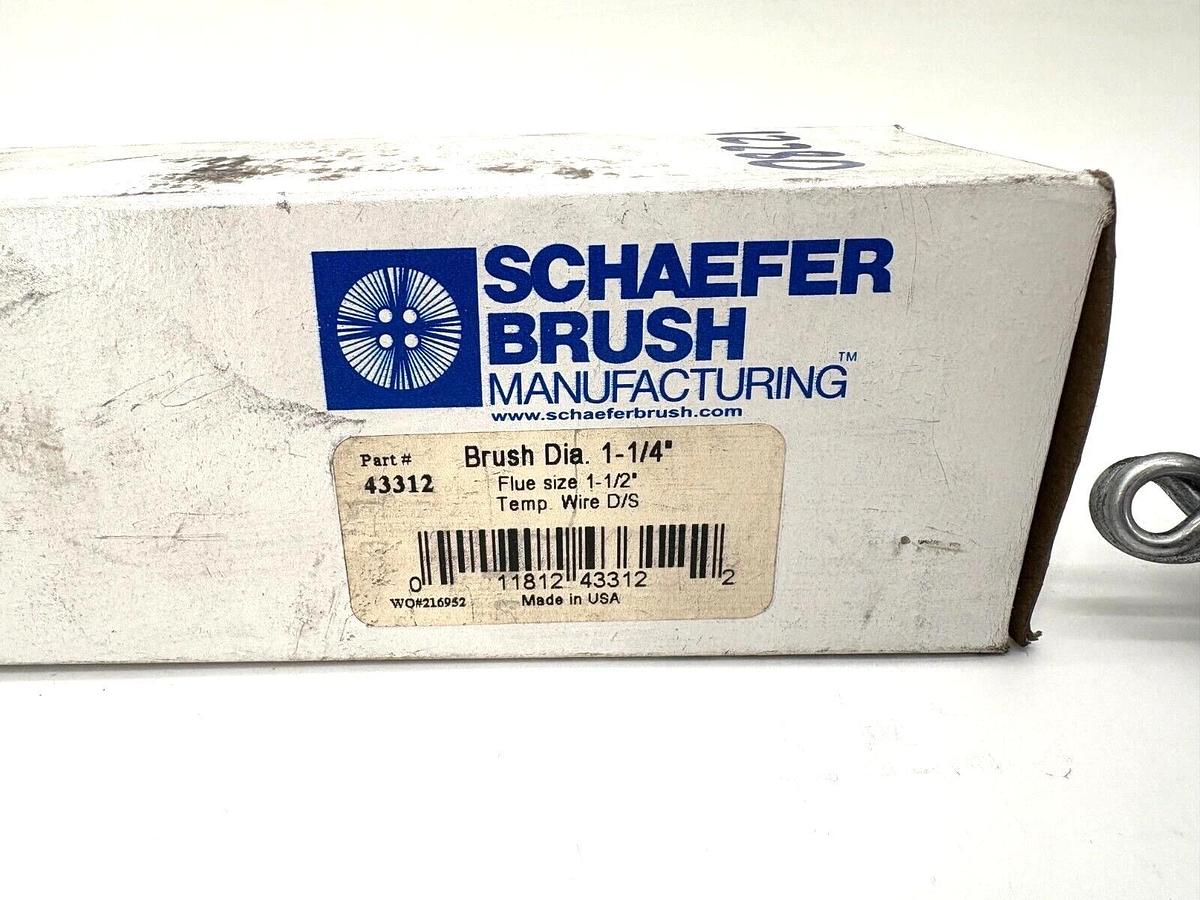 New Schaefer 43312 Flue Brush Tempered Wire 1-1/4" Brush Diameter