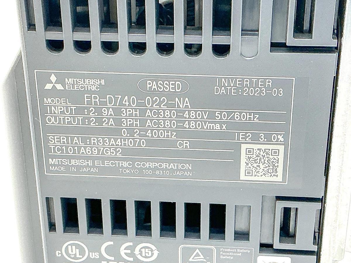 New Mitsubishi Electric FR-D740-022-NA Compact Size Inverter 480V 3PH 1AVF02