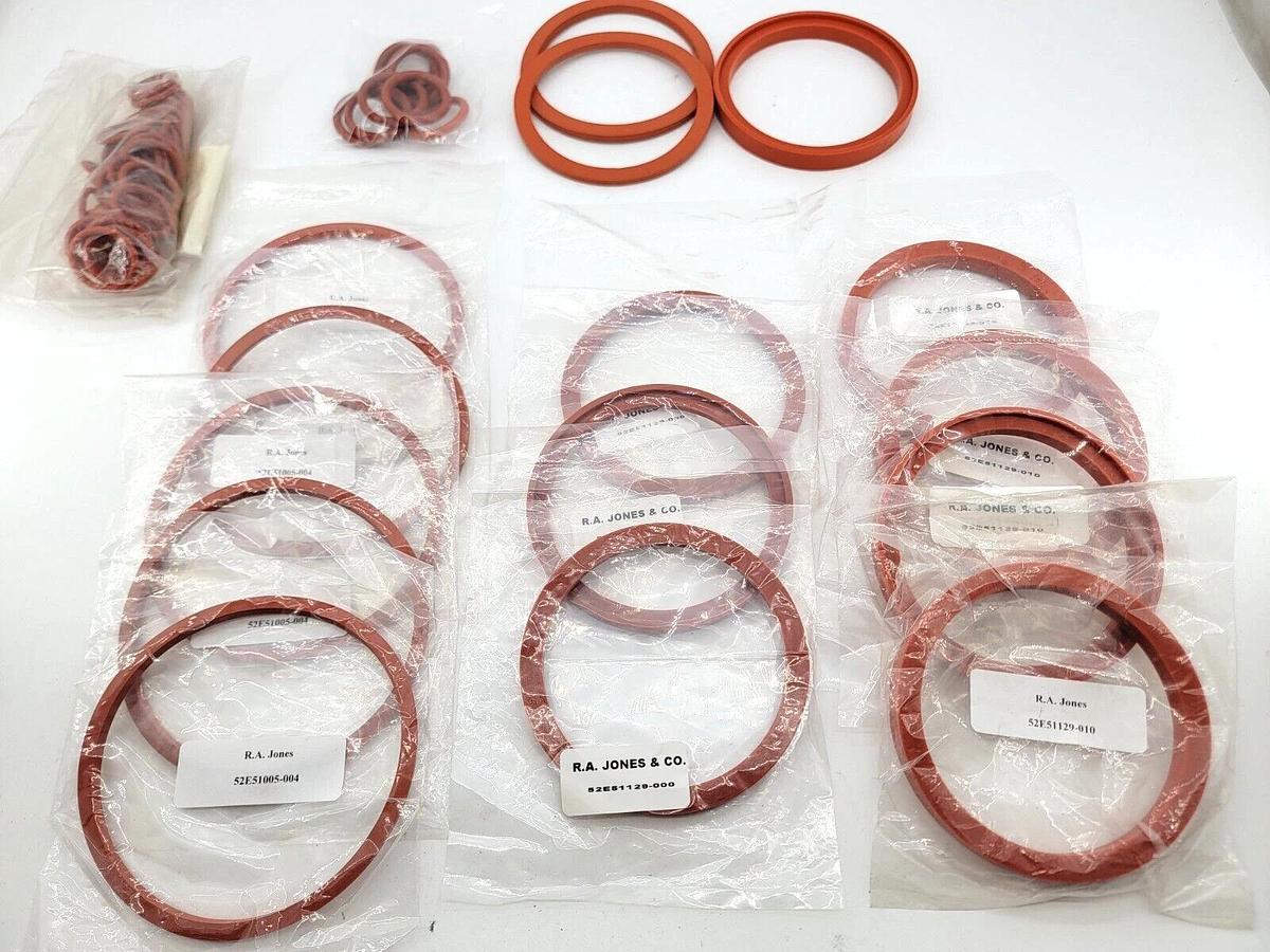 Lot of 62 Assorted R.A. Jones O-Rings for Packaging Equipment