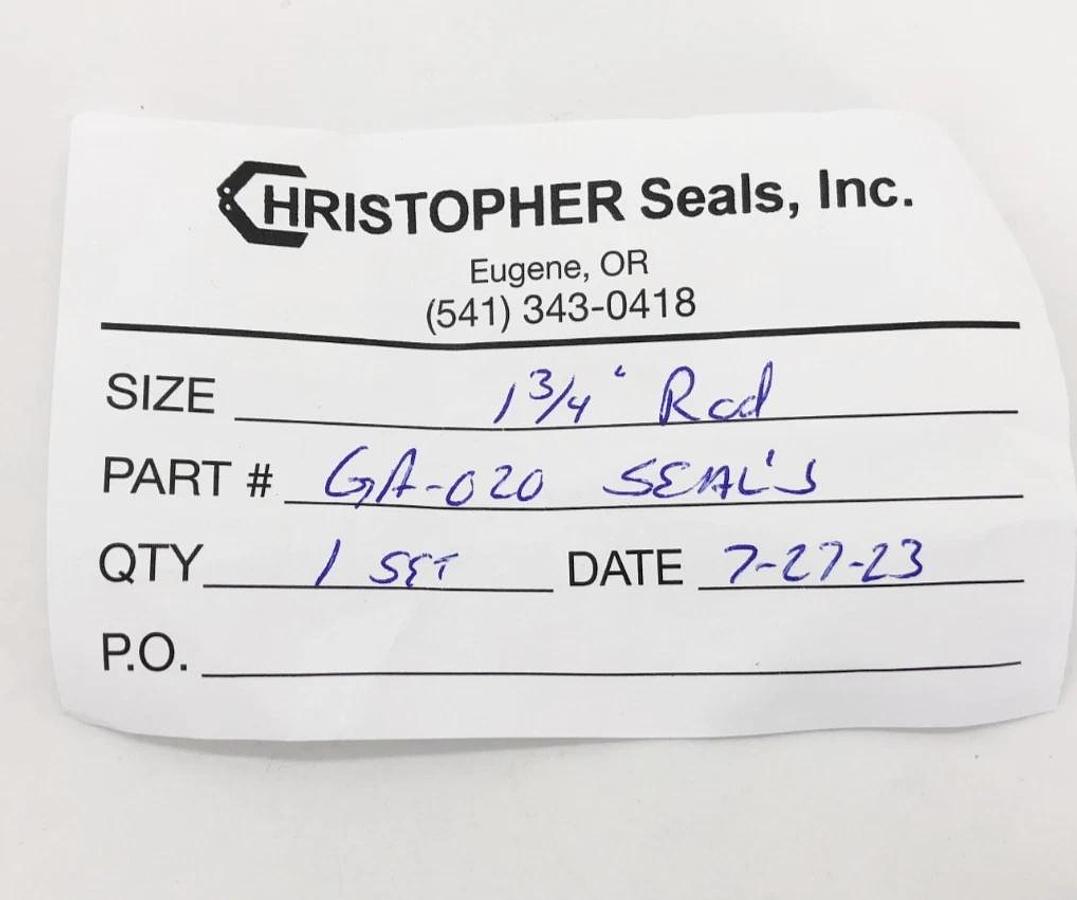 New Christopher Seals GA-020 Seal Kit 1-3/4"
