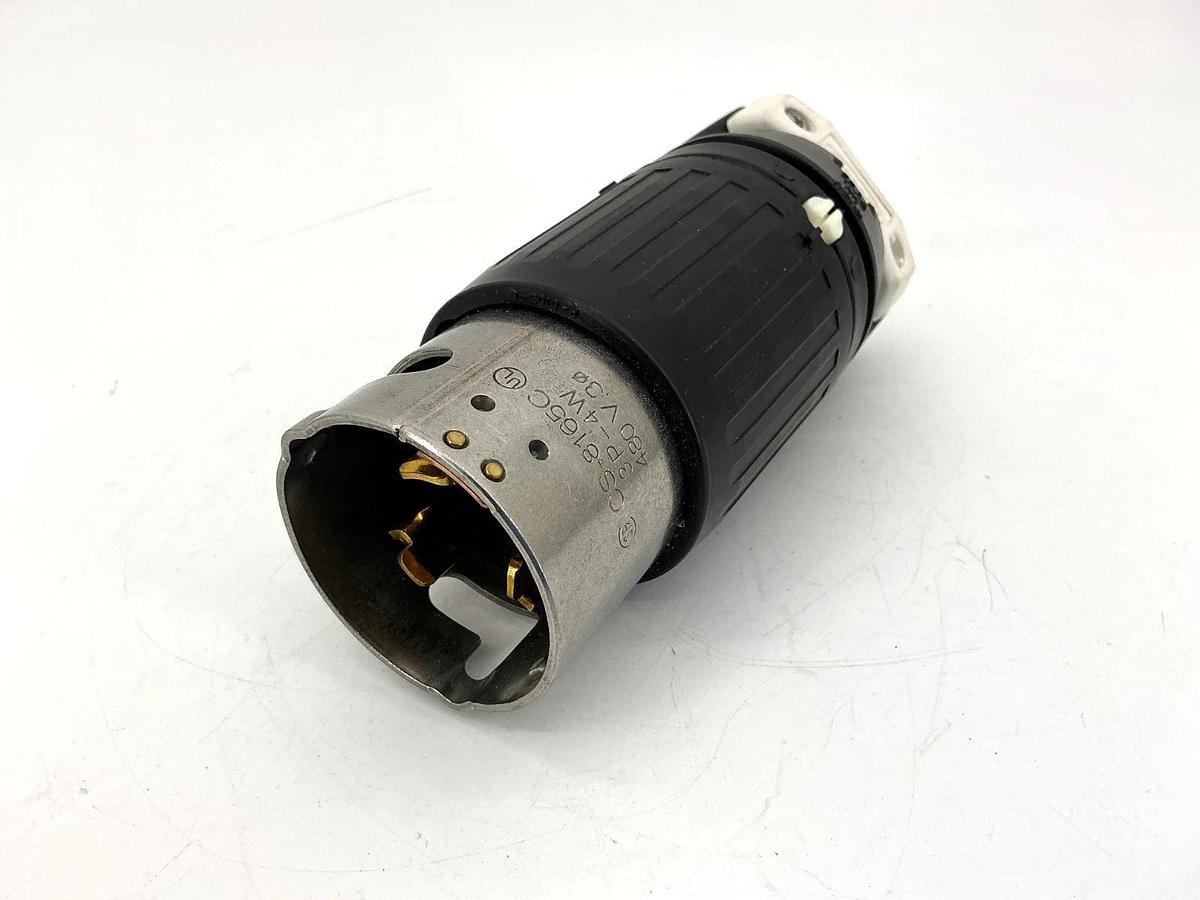 New Hubbell CS8464C Connector Twist-Lock w/ Nylon Housing 3Pin 50A 480V CS-8165C
