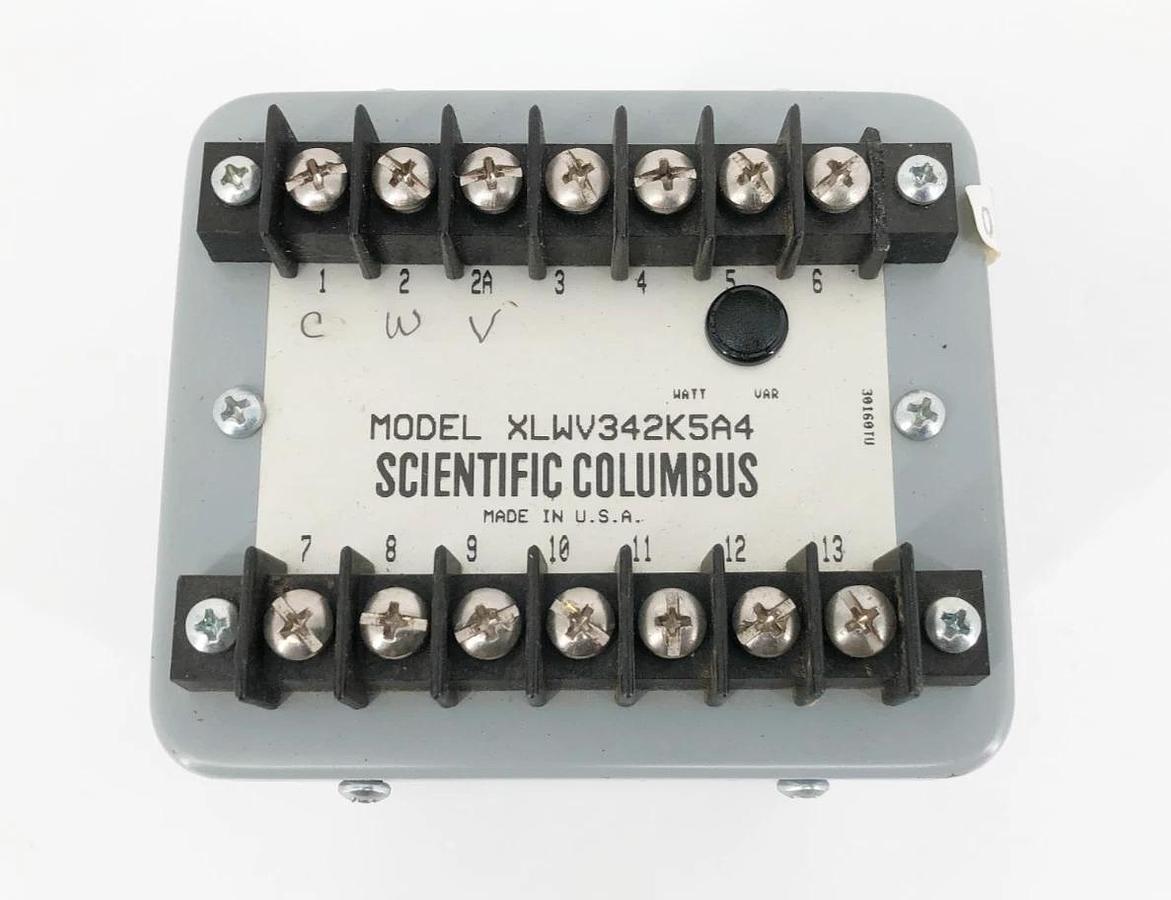 Used Scientific Columbus XLWV342K5A4 Watt Transducer 120V 3 Element 3PH 4W