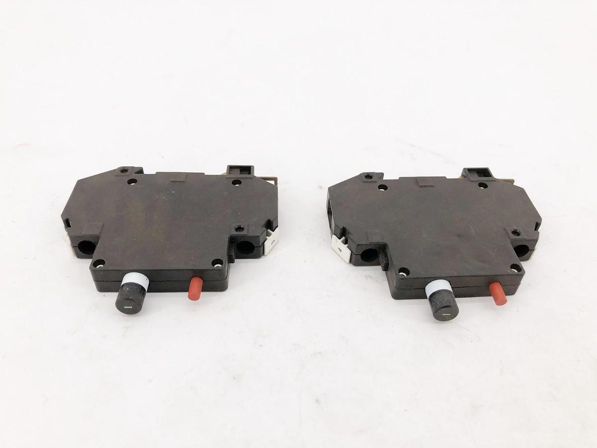 Used Lot of 2 Weidmuller 910120 Circuit Breakers 1A 250VAC 65VDC 1 Pole 5108
