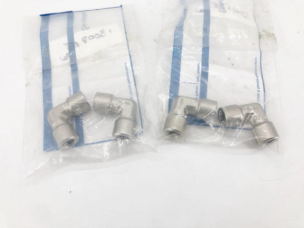 Lot of 4 New Swagelok SS-2-E Elbows 1/8" FNPT Stainless Steel