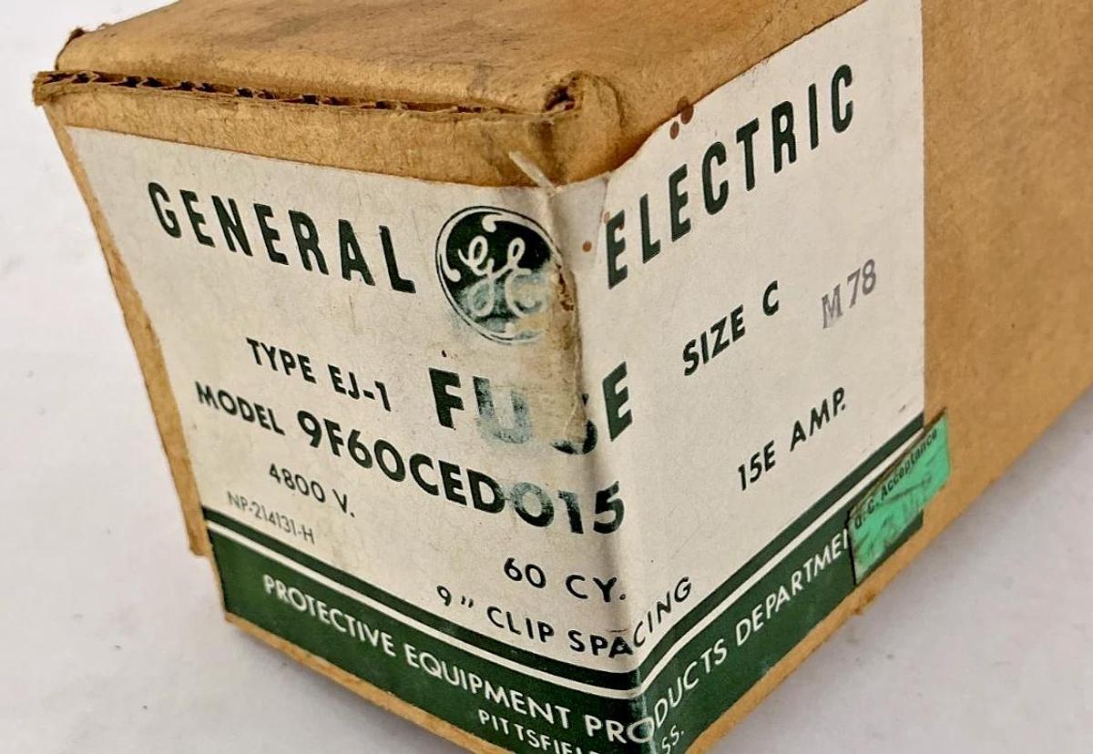 New GE General Electric 9F60CED015 Type EJ-1 Fuse 15E-Amp 4800V