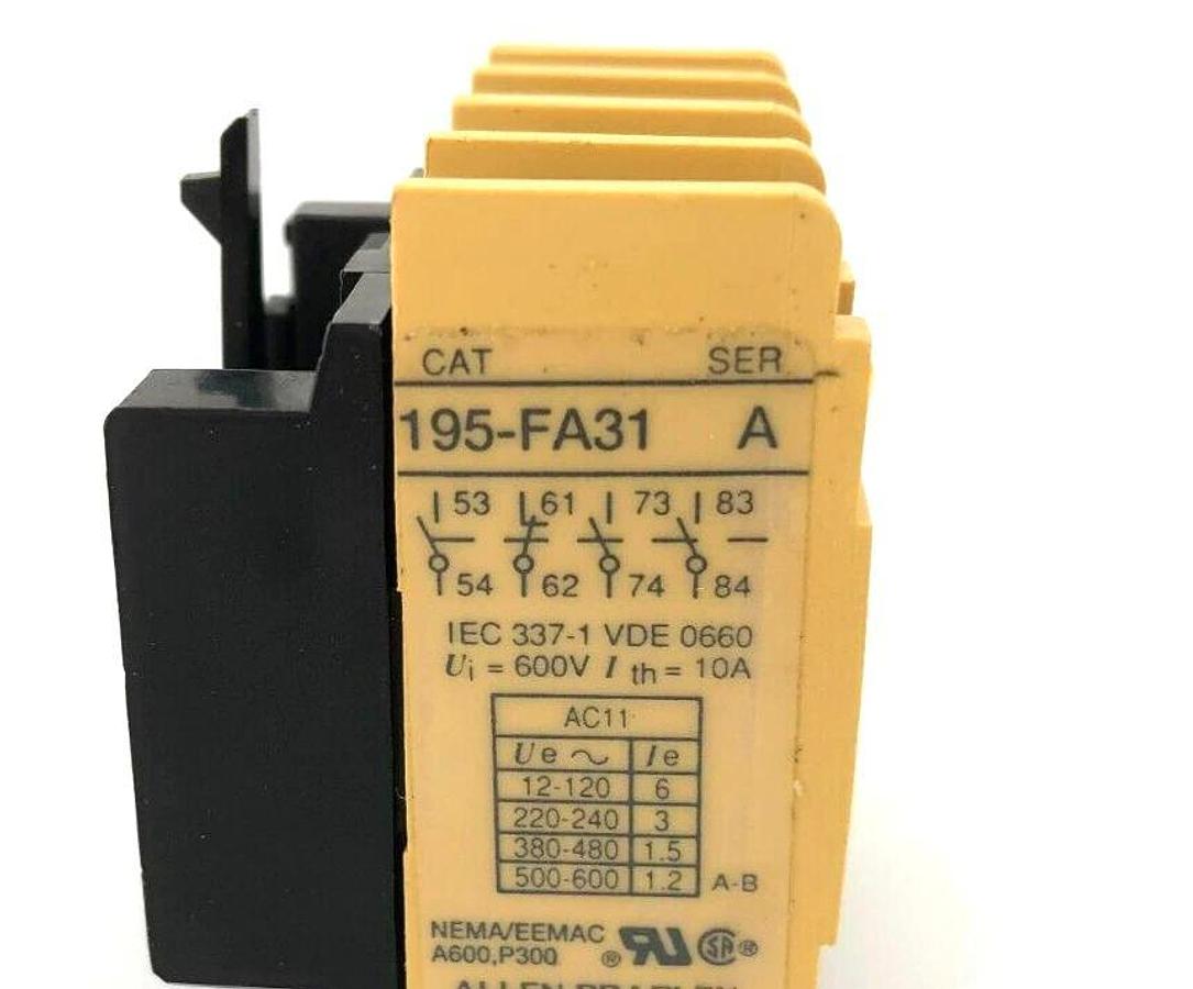 New AB Allen-Bradley 195-FA31 Auxiliary Contact 3NO/1NC