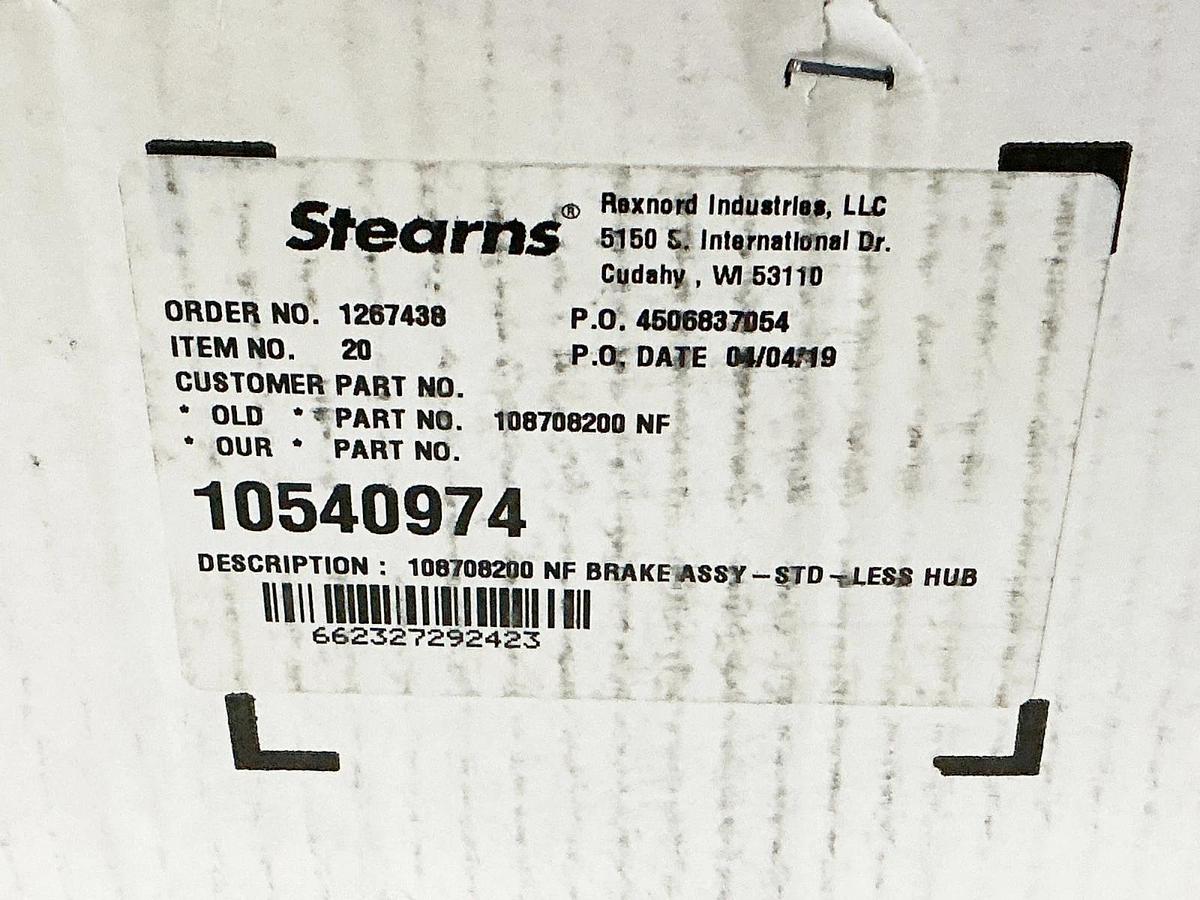 New Stearns 108708200NF Brake 575V 3.5A 105 Torque 3.5A 10540974