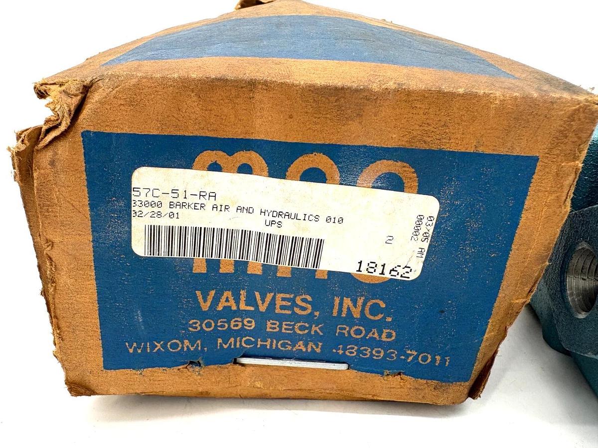 New MAC Valves 57C-51-RA Remote Air Valve 1/2" NPTF Port