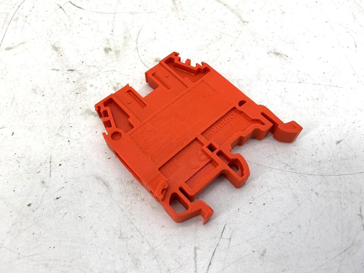 Used Lot of 36 ABB Entrelec M4/6-5116-ORANGE Terminal Block 10AWG 25A 600V M4/6-5116