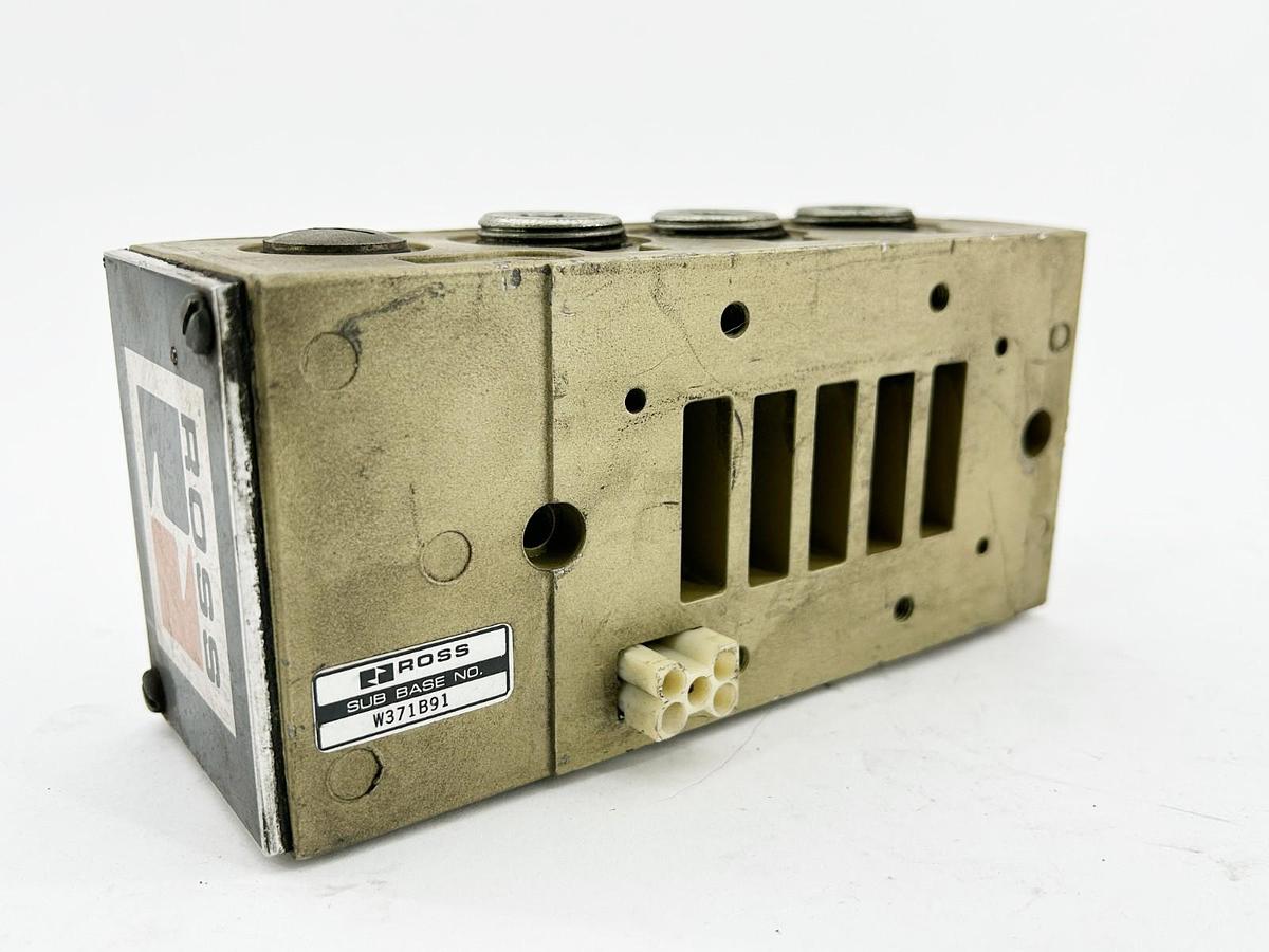 Used Ross Controls W371B91 Manifold Sub Base 5 Port