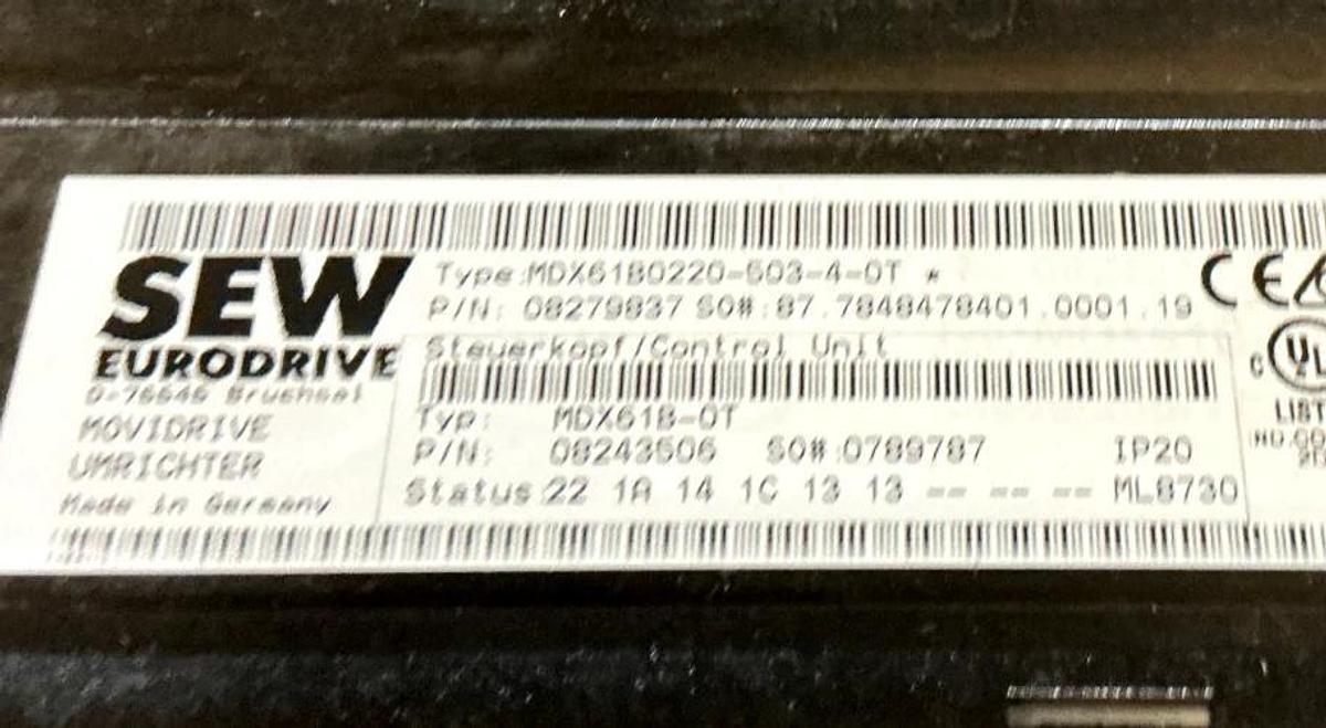 New SEW Eurodrive MDX61B0220-503-4-0T Movidrive 46A 380-500VAC 08279837 -No Box