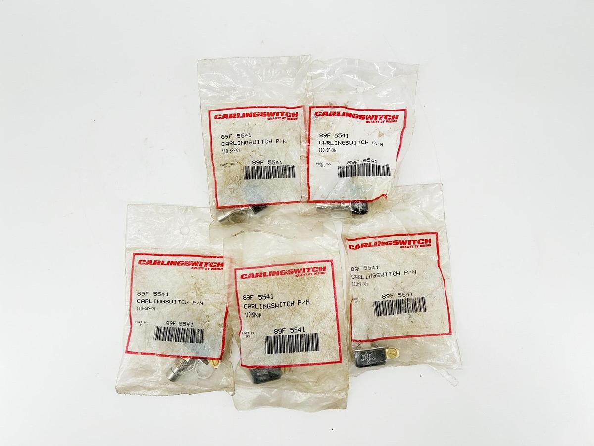 New Lot of 5 Carling Switch 895-5541 Pushbutton Switch SPST