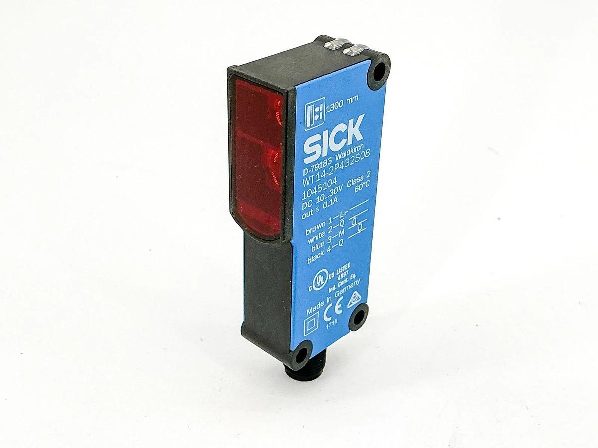 New Sick WT14-2P432S08 Photoelectric Sensor 10-30VDC Class 2 1045104 - No Box