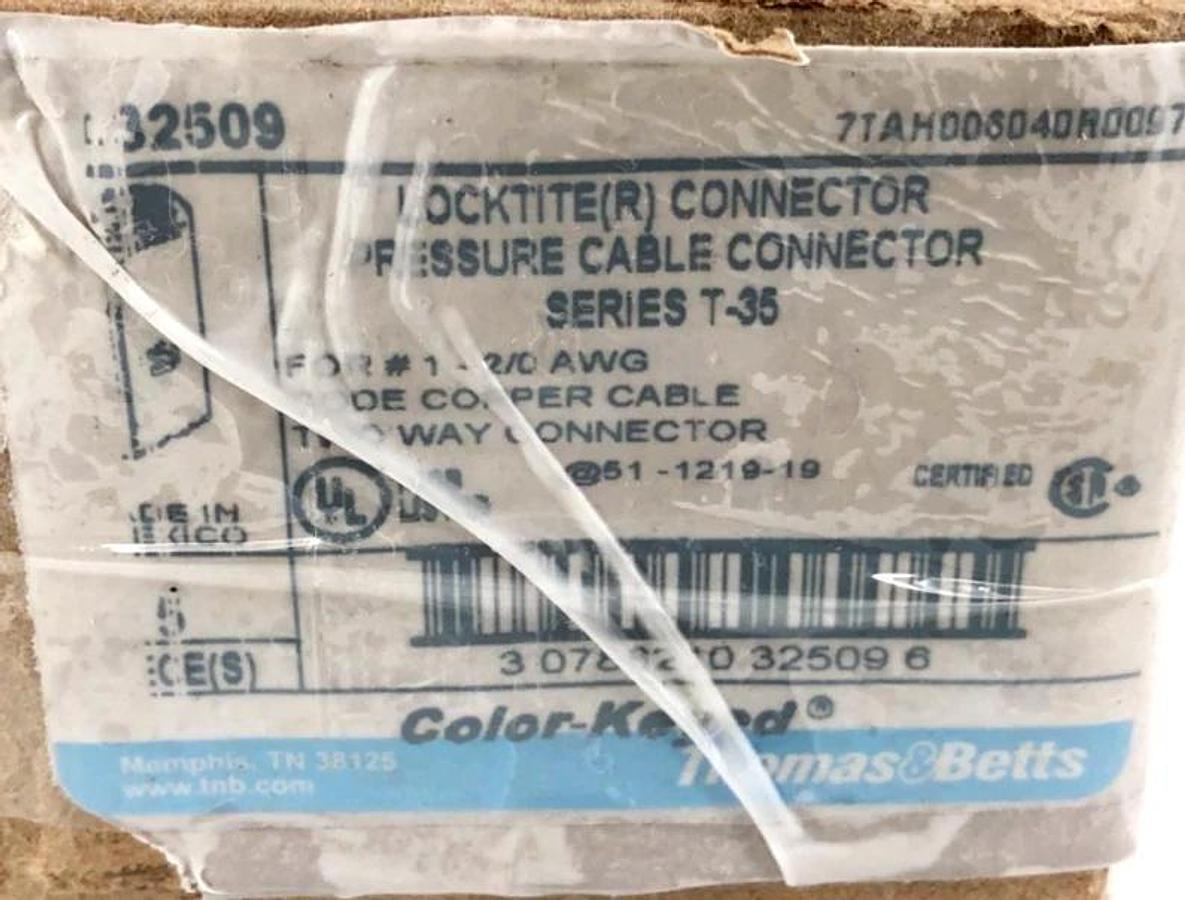 Box of 5 New Thomas & Betts 32509 2-Way Connectors #1-2/0 AWG 7TAH006040R0097