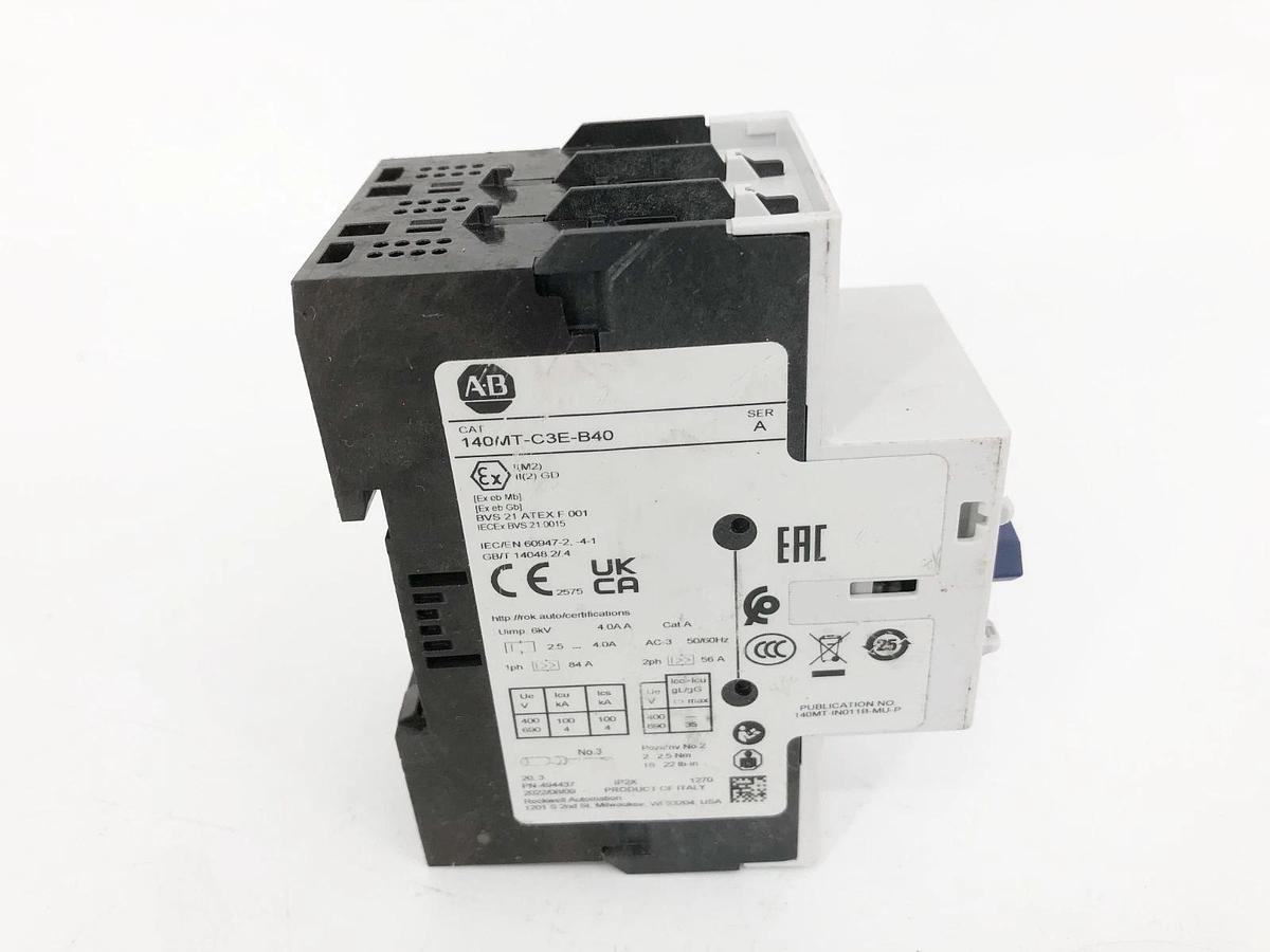 New Allen Bradley 140MT-C3E-B40 Ser. A Motor Protector Breaker 2.5-4A - No Box