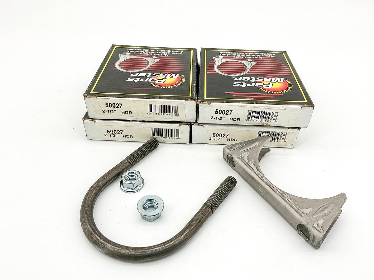 New Lot of 4 Parts Master 50027 Muffler Clamp 2-1/2" HDR