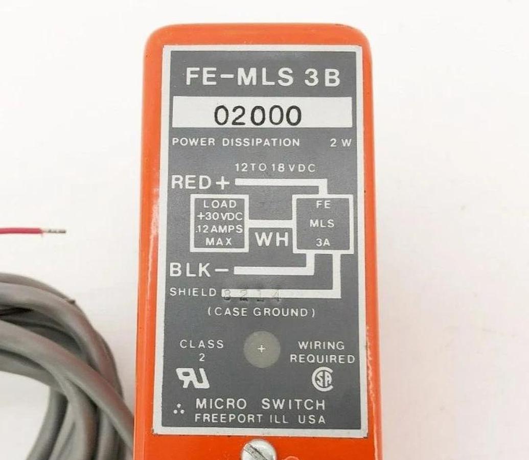 New Honeywell FE-MLS3B-02000 Photoelectric Sensor Retro-Reflective 12-18VDC 2W
