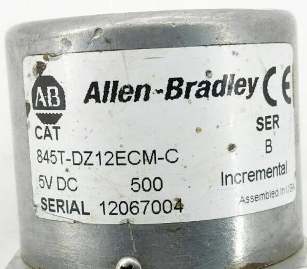 Used Allen Bradley 845T-DZ12ECM-C Ser. B Encoder 3/8" Dia. 5VDC In 5VDC DLD Out