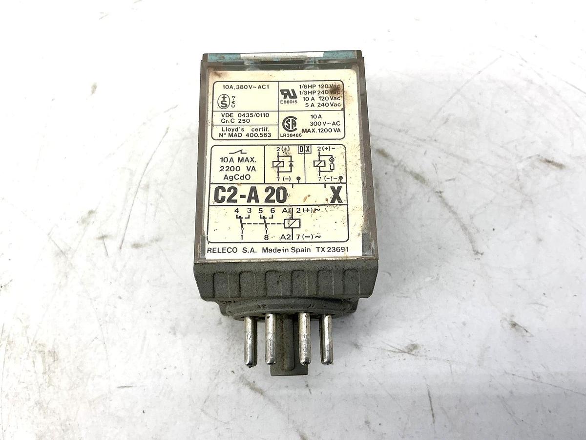 Used Lot of 3 Turck C2-A20X/120VAC Ser MR-C Power Relay 8-Pin 120V Coil 2P 10A 250V
