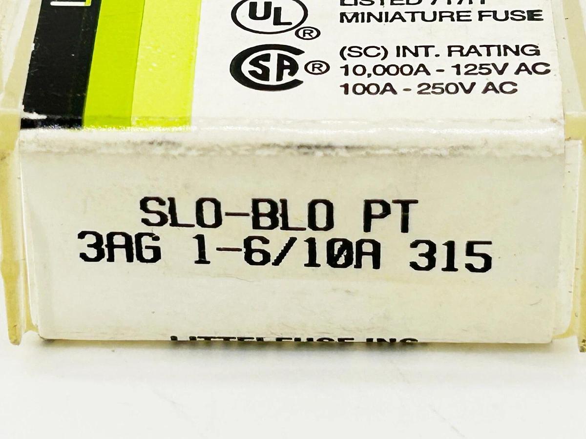 New lot of 10 Littelfuse 3AG 1-6/10A SLO_BLO Glass Fuse 1-6/10A