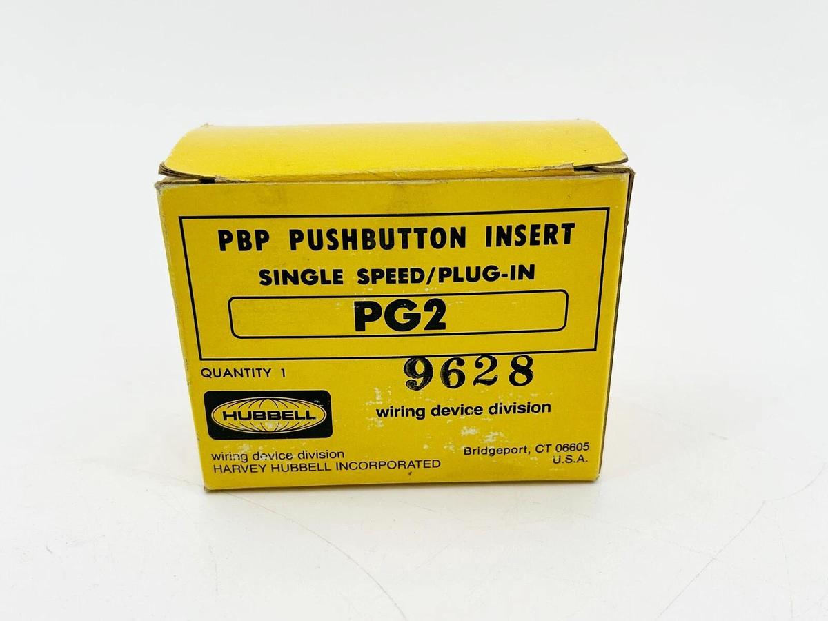 New Hubbell PG2 Pushbutton Insert Single Speed/Plug 480V 6A