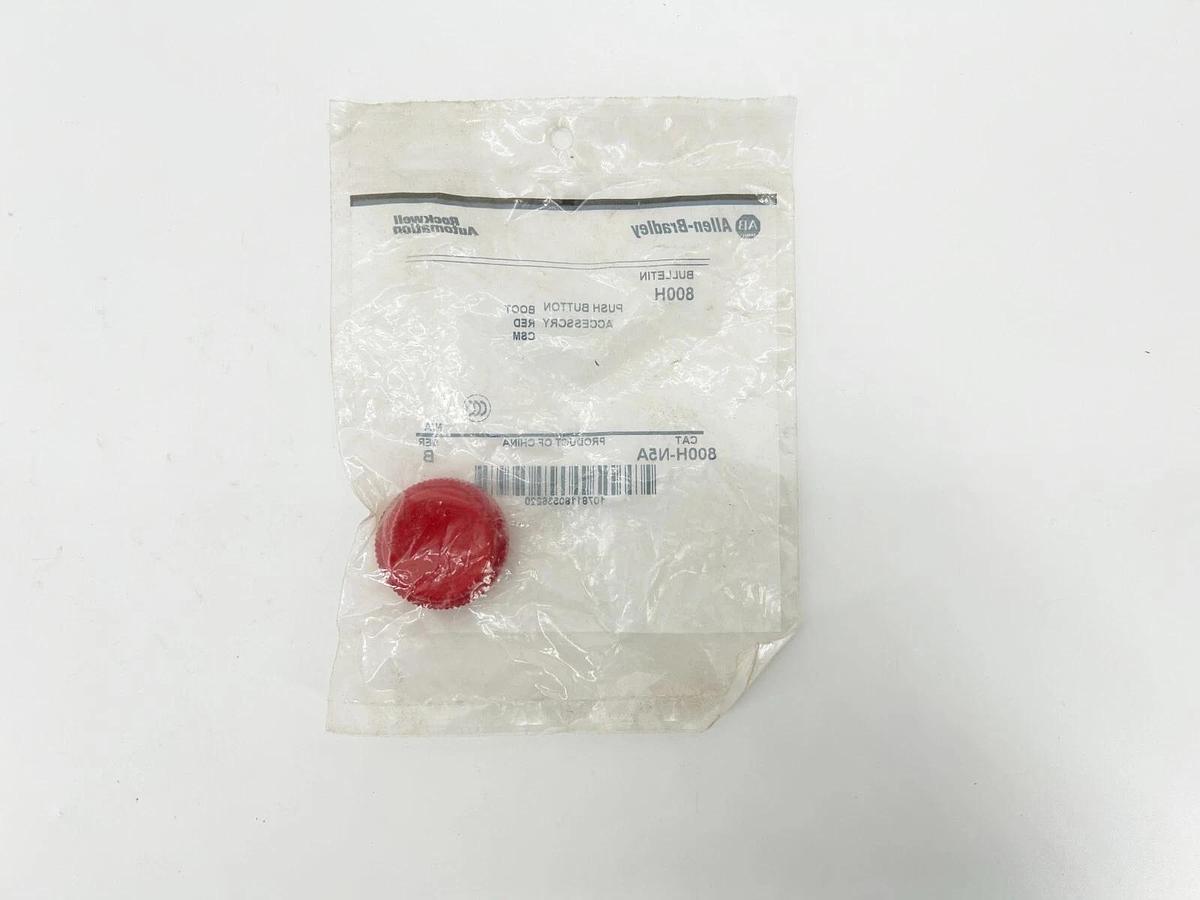 New Allen Bradley 800H-N5A Pushbutton Protective Red Boot 30MM Ser.B