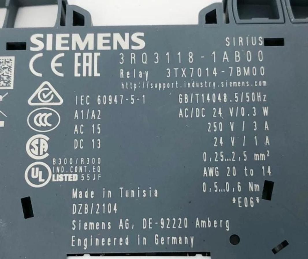 Lot of 2 New Siemens 3RQ3118-1AB00 Output Coupler 3TX7014-7BM00 LYCA024Y No Box