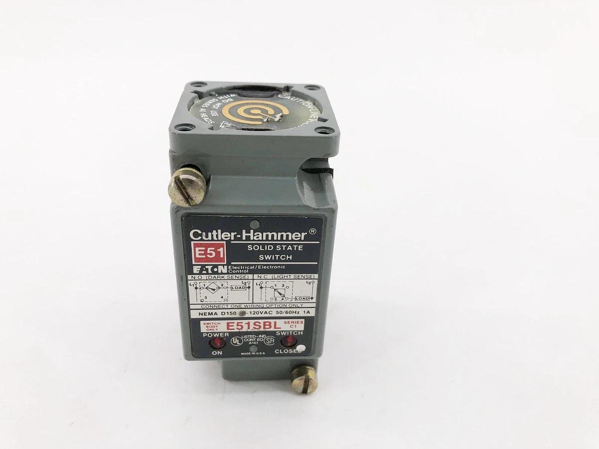 Used Cutler Hammer E51SBL Solid State Switch Body w/ E50RA Receptacle