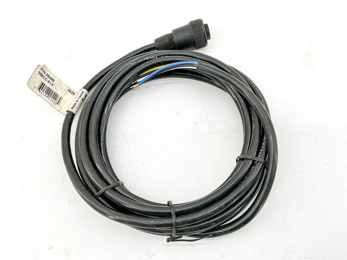 New Banner Engineering MBCC-512 Cordset 5Pin 25496 - No Box