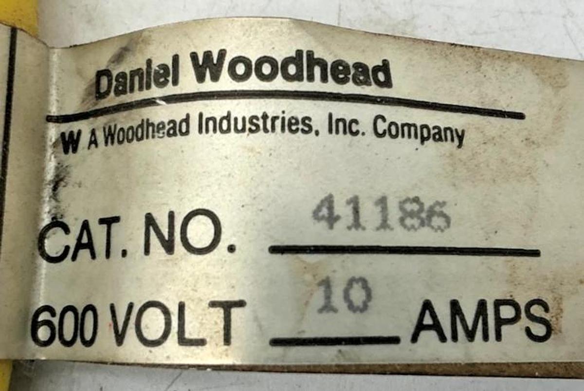 Used Brad Connectivity 41186 Connector Cable 4P Female 4Wire 10A 600V Daniel Woodhead