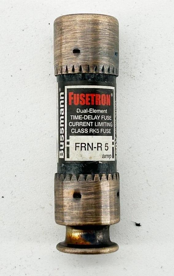 Used Lot of 10 Bussmann FRN-R-5 Dual Element Time Dealy Fuse 5A 250V