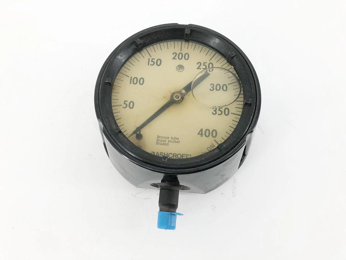 New Ashcroft 45-1279AS-02L-400# Pressure Gauge 4.5" 400psi 1/4" NPT Lower