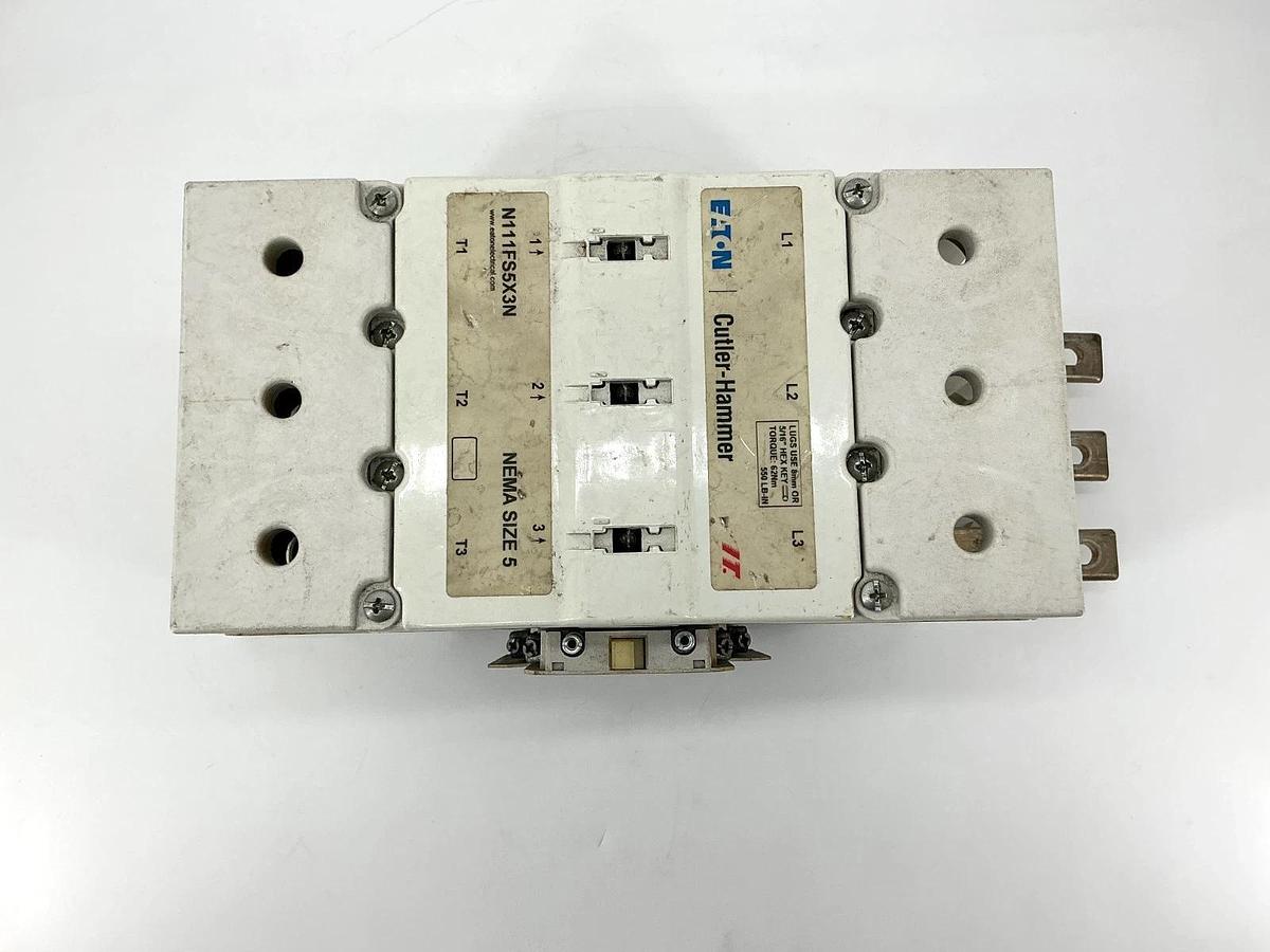 Used Eaton Cutler-Hammer N111FS5X3N Contactor Non-Reversing 3P 270A 600VAC Coil 24VDC