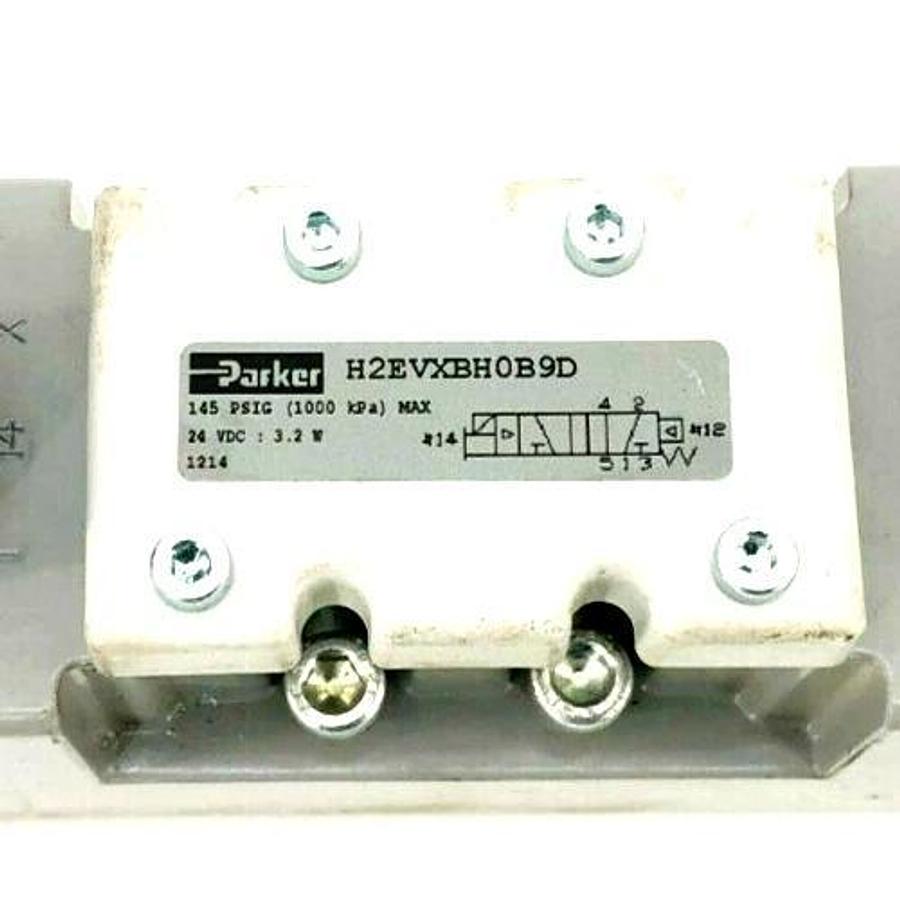 New Parker H2EVXBH0B9D Single Solenoid Valve 2-Pos. 24VDC - No Box