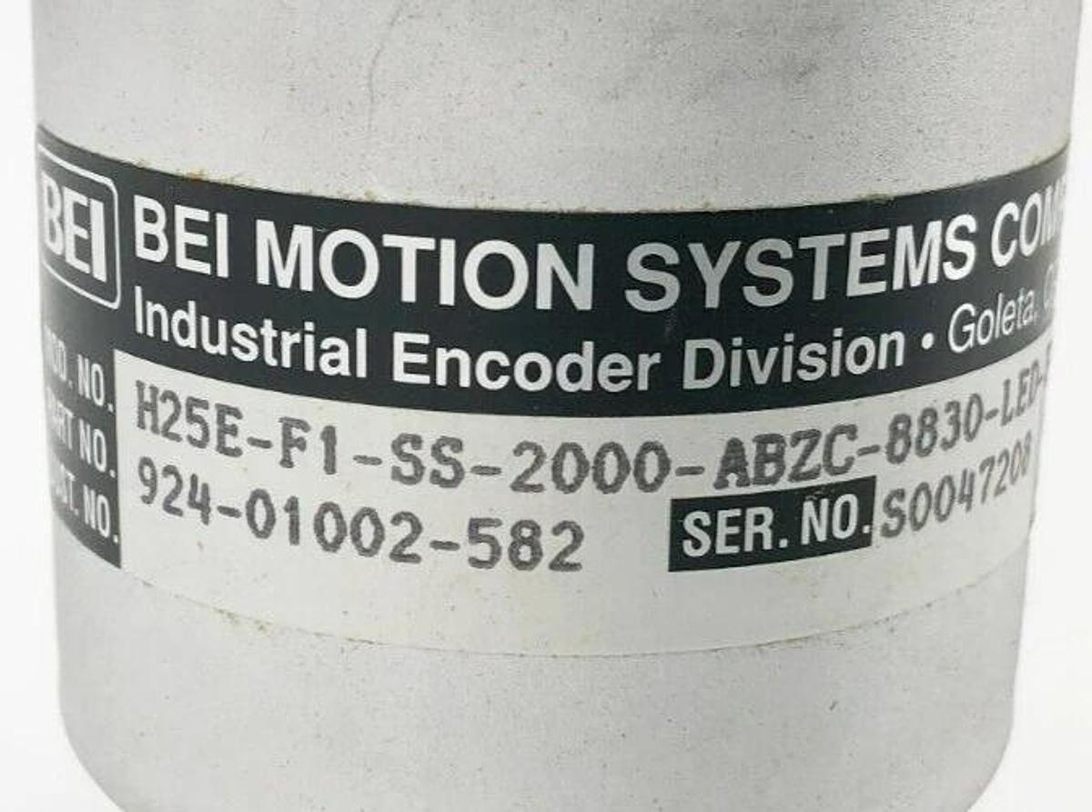 New BEI Sensors H25E-F1-SS-2000-ABZC-8830-LED-EM18-S Encoder 924-01002-582