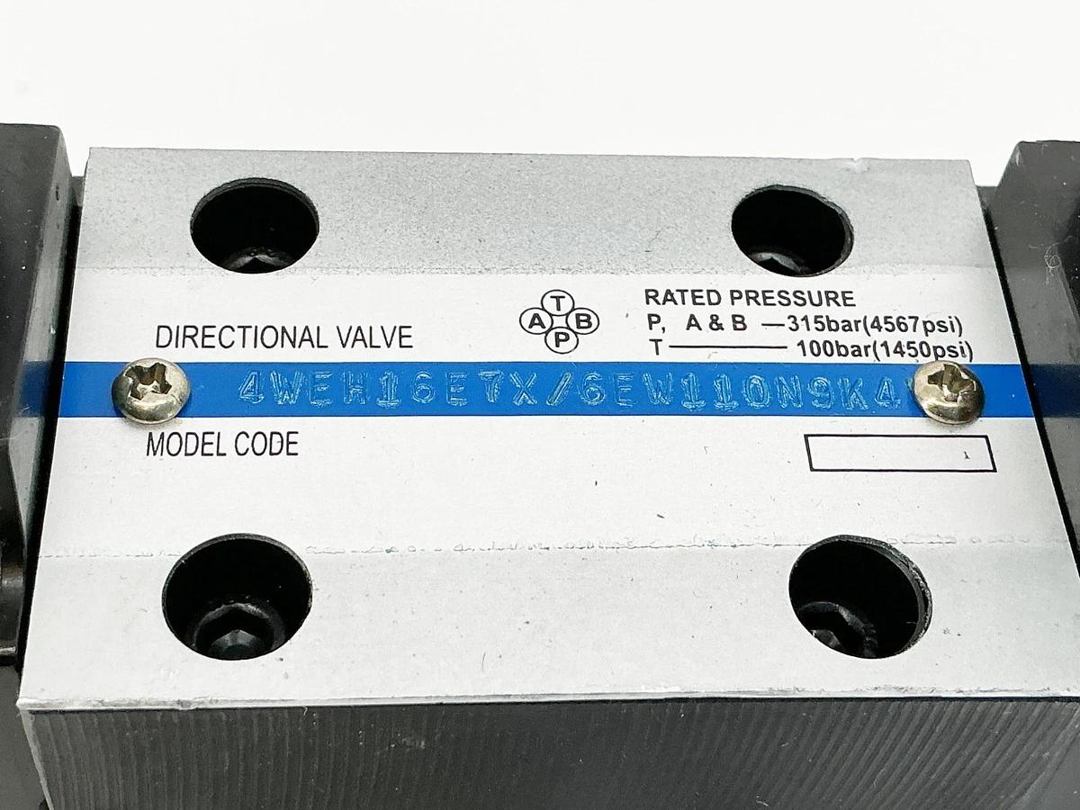 New 4WEH16E7X/6EW110N9K4 Directional Solenoid Valve 4567PSI 315Bar - No Box