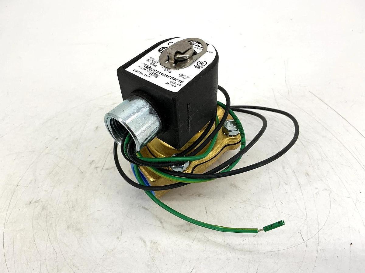 New Parker 12F23C2148ACF4C05 Complete Solenoid Valve 3/4NPT 3/4Orifice 11W 120V