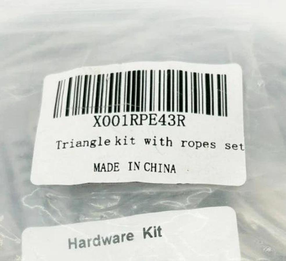 New X001RPE43R Triangle Kit With Ropes Set 6"