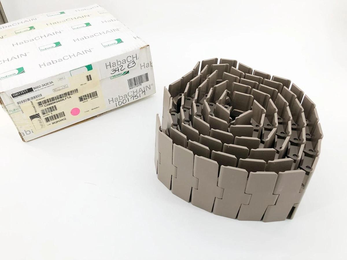 New HabaChain C0880K0450LFTA TableTop Chain Low Friction Acetal 4.5" 10FT.