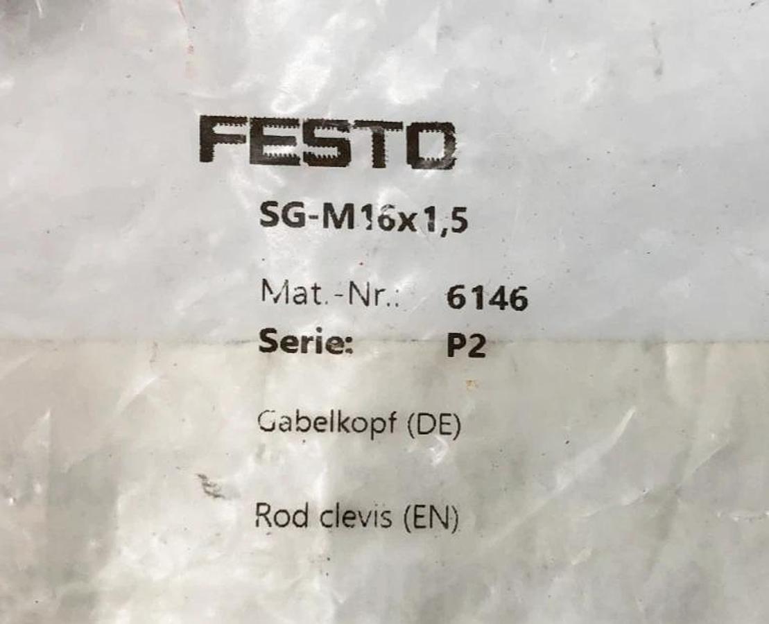Lot of 2 New Festo SMT-8-SL-PS-LED-24-B Clevis Fasteners 6146 - No Box