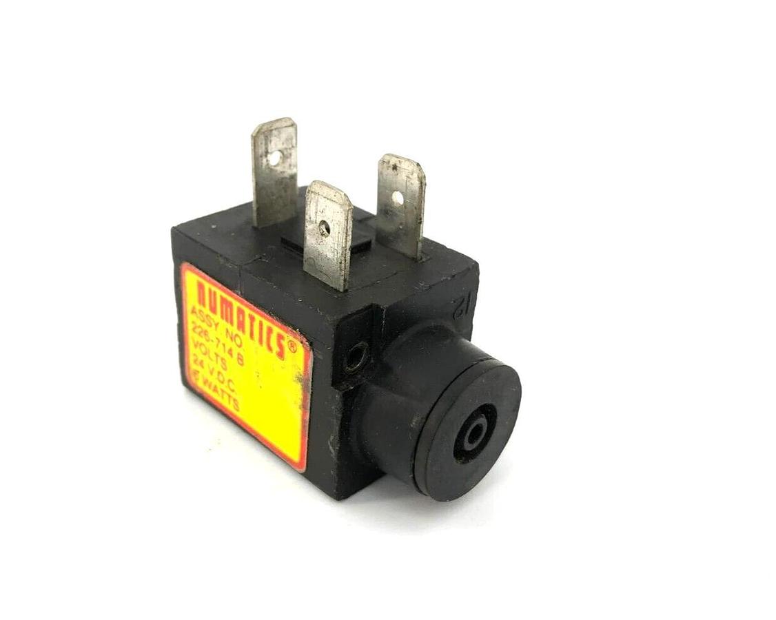 Used Lot of 2 Numatics 226-714B Solenoid Coils 24VDC 6W