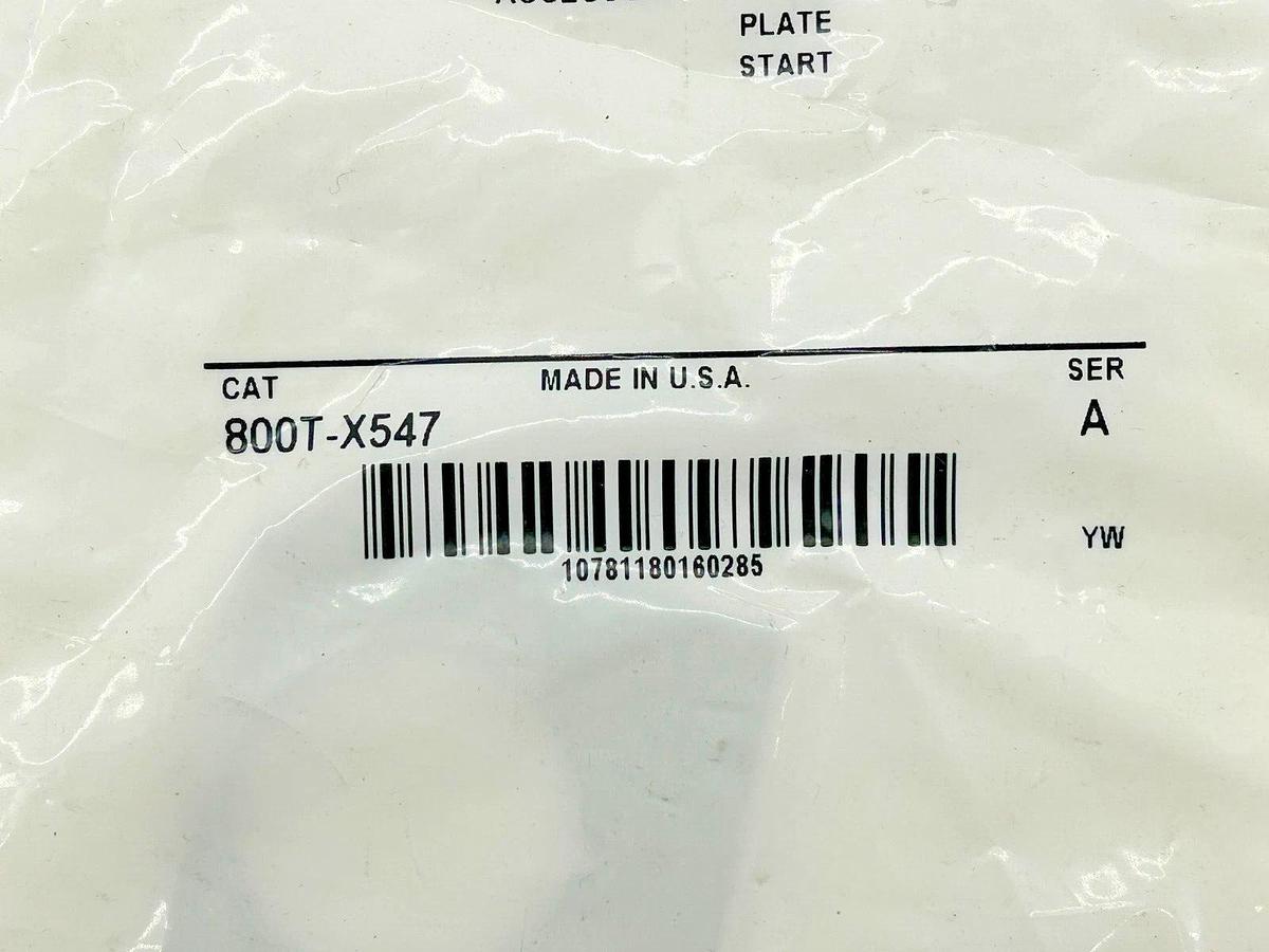 New Lot of 2 Allen Bradley 800T-X547 Legend Plate Ser A