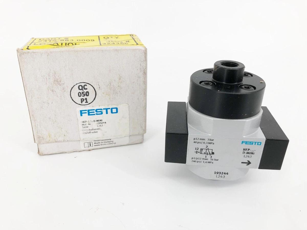 New Festo HEP-1/4-D-MINI On/ Off Valve 193244 6 bar